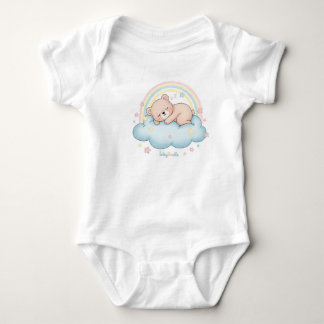 Body Whimsical Sleeping Bear on Cloud Baby Bodysuit