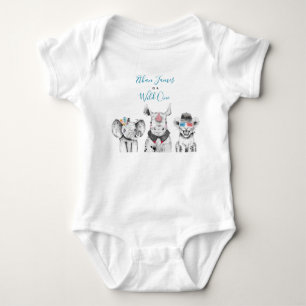 Body Wild One Animal Safari Noir Blanc Bleu Anniversair