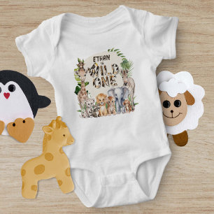 Body Wild one Safari thème 1er anniversaire personnalis