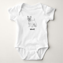 Woof ! Combinaison de bébé de chienchien - Terrier