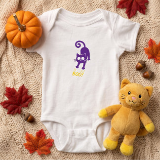 Body Yellow Boo Purple Cat Halloween