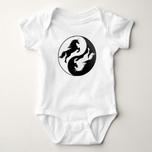 Body Yin Yang Unicorn Baby One Piece