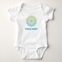 Yoga Baby bodysuit avec mandala vert
