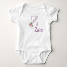 Zara Nom Révéler Floral Lettre Z Fleur Vintage