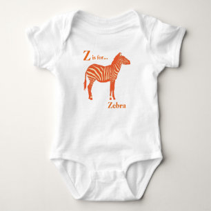 Body Zèbre - Mandarin et orange clair