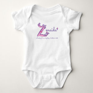 Body Zenaida girls Z nom signifiant tee personnalisé