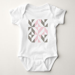Body ZigZag géométrique rose et argent