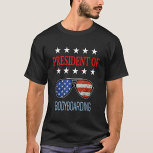 Bodyboarding Accessories  Usa Flag Beach Saying T-Shirt