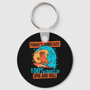 Bodyboarding Bodyboarder Spin And Roll Keychain