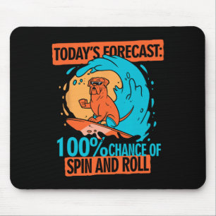 Bodyboarding Bodyboarder Spin And Roll Mouse Pad