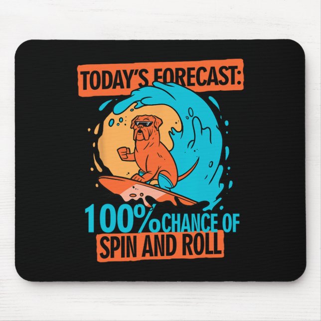 Bodyboarding Bodyboarder Spin And Roll  Mouse Pad (Front)