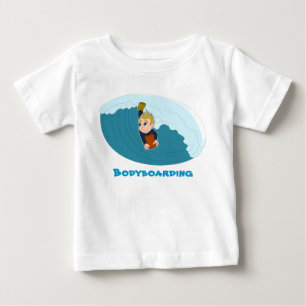 Bodyboarding boy cartoon T-shirt