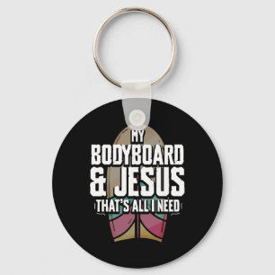 Bodyboarding Rider And Surfing Bodyboarder _2  Keychain