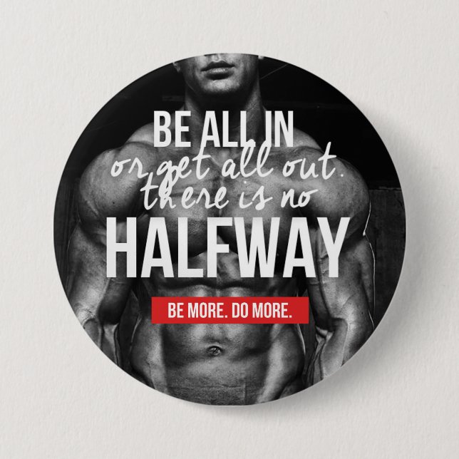 Bodybuiding Gym Motivation 3 Inch Round Button (Front)