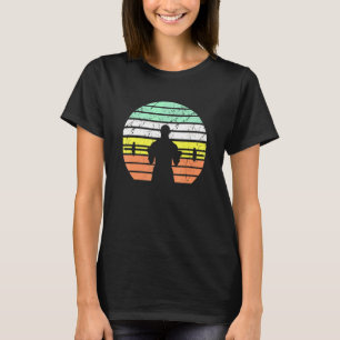 Bodybuilder Bicep Curl Weightlifting Vintage Retro T-Shirt