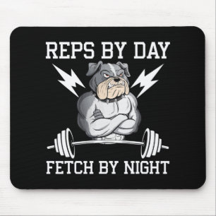 Bodybuilder Dog Lover Gym Wear Fitness Workout Bod Mouse Pad