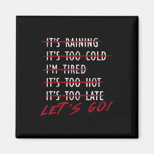 Bodybuilder Funny No Excuses Let's Go Gym Humour M Magnet