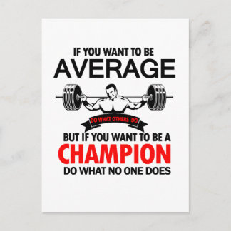 bodybuilder gift postcard