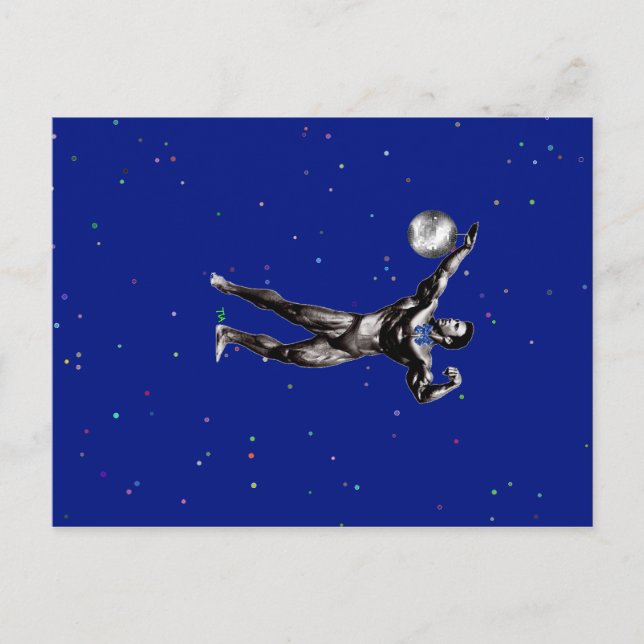 bodybuilder likes disco postcard (Front)