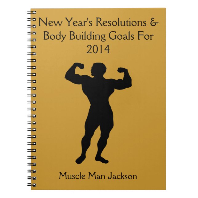 Bodybuilder Notebook Journal - Customizable (Front)
