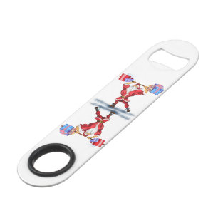 Bodybuilder Père Noël Funny Christmas Bar Key