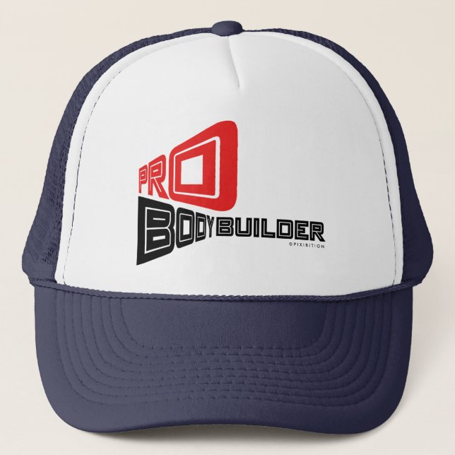 Bodybuilder Pro Dark Blue Hat (Front)