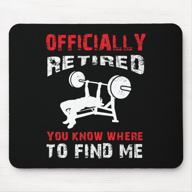 Bodybuilder Retirement Gift Retired Bodybuilding B Mouse Pad (Front)