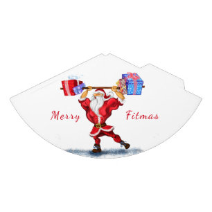 Bodybuilder Santa Claus with Christmas Gifts - Fun Party Hat