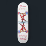 Bodybuilder Santa Claus with Christmas Gifts - Fun Skateboard<br><div class="desc">Bodybuilder Santa Claus with Christmas Gifts - Fun Cartoon Painting Funny Collection - Choose / Add Your Unique Text / Name / Colour - Make Your Special Gift - Resize and move or remove and add elements / text with customization tool ! Painting and Design by MIGNED. Please see my...</div>