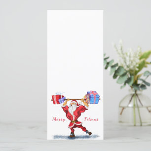 Bodybuilder Santa Funny Christmas Menu