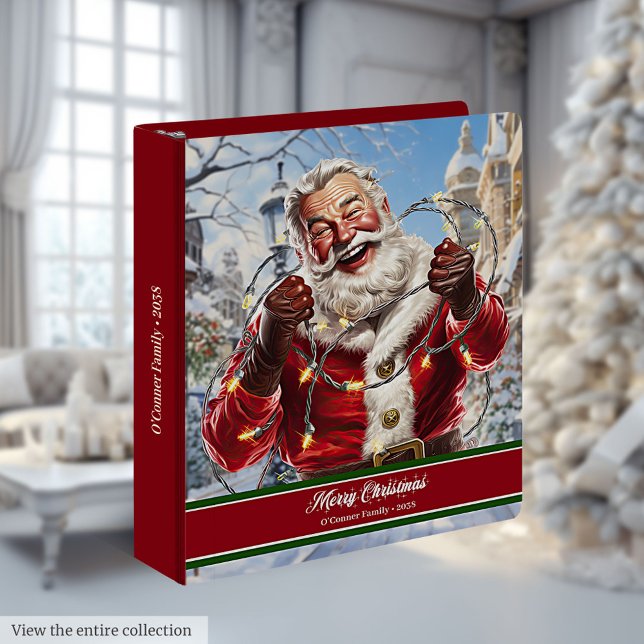 Bodybuilder Santa Ring Binder Classic Christmas (Bodybuilder Santa Ring Binder Classic Christmas Gift)