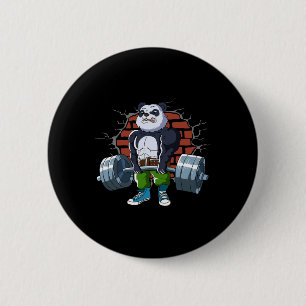 Bodybuilding And Weightlifting Designs Fitness Pan 2 Inch Round Button