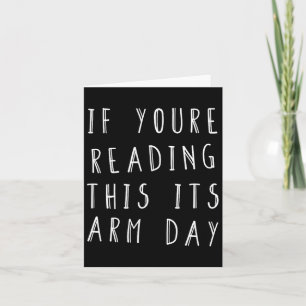 Bodybuilding Arm Day Quote Personal Trainer Weight Card