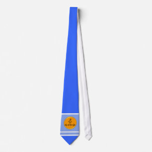 Bodybuilding; blue & orange tie