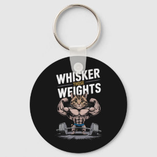 Bodybuilding Cat Owner Fitness Workout Gym Instruc Keychain
