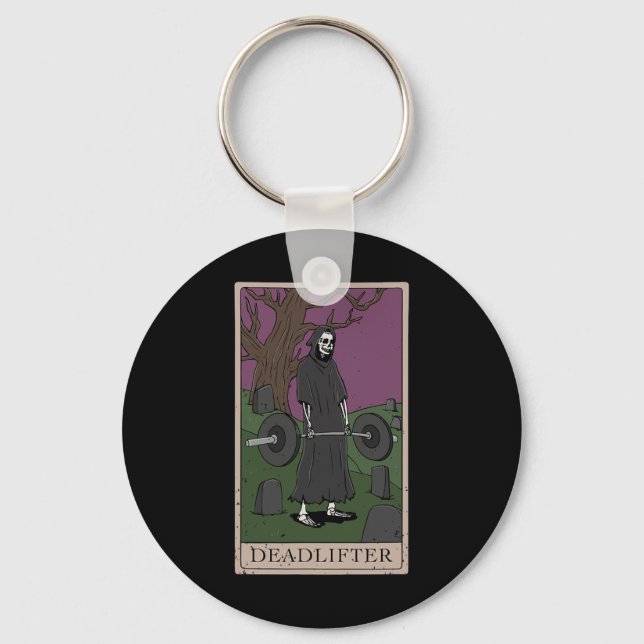 Bodybuilding Deadlifting Deadlifter Weightlifting  Keychain (Front)