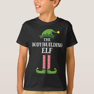 Bodybuilding Elf Matching Family Group Christmas P T-Shirt