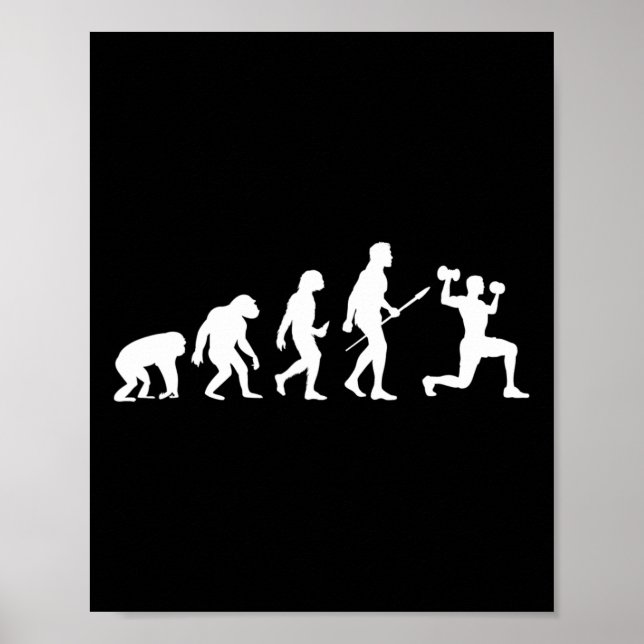 Bodybuilding Evolution Funny Bodybuilding Workout  Poster (Front)