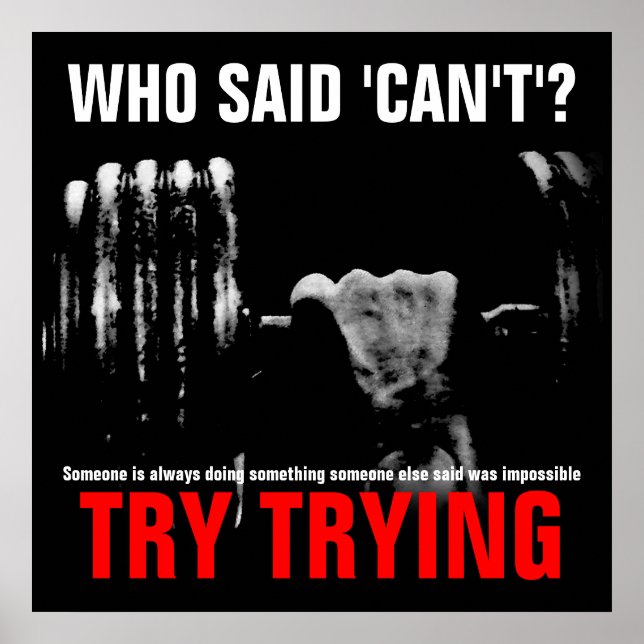 Bodybuilding Fitness Quote Success Poster Print (Front)