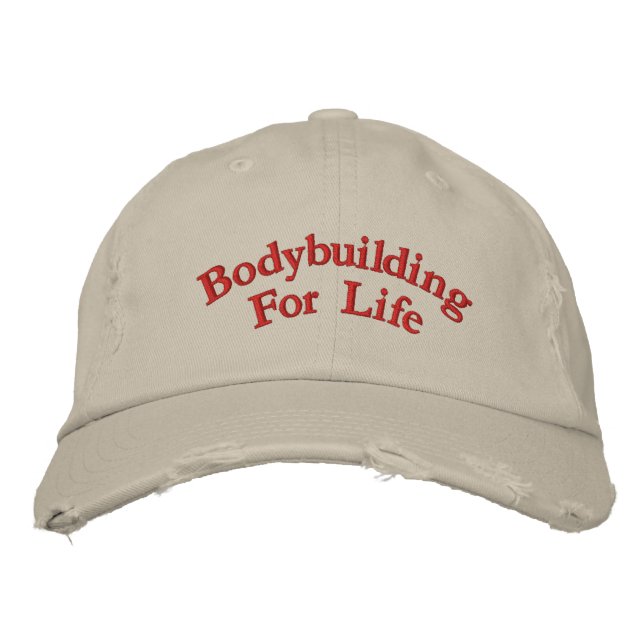 Bodybuilding For Life Embroidered Hat (Front)