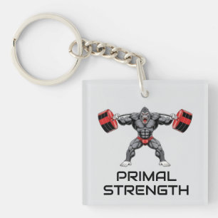 Bodybuilding Gorilla Keychain