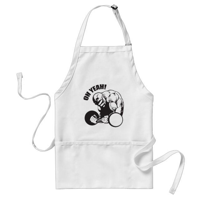 Bodybuilding Gym Workout - Bicep Curl - OH YEAH! Standard Apron (Front)