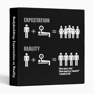 Bodybuilding Humour - Expectation vs Reality Binder
