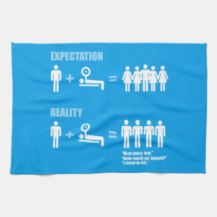 Bodybuilding Humour - Expectation vs Reality Kitchen Towel