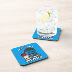 Bodybuilding Humour - Let's Get Wheysted Coaster