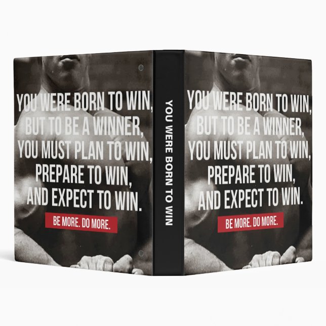 Bodybuilding Inspiration - Born To Win - Workout Binder (Background)