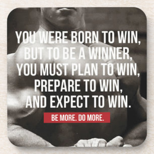Bodybuilding Inspiration - Born To Win - Workout Coaster