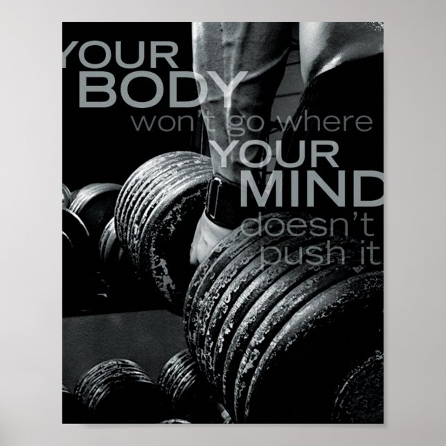 Bodybuilding Inspirational Quote 4 Poster (Front)