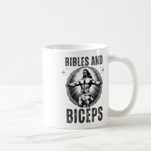 Bodybuilding Jesus Fitness Bibles And Biceps Funny Coffee Mug