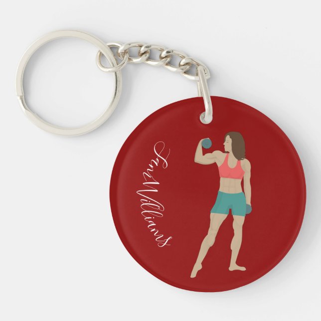 Bodybuilding Keychain (Front)